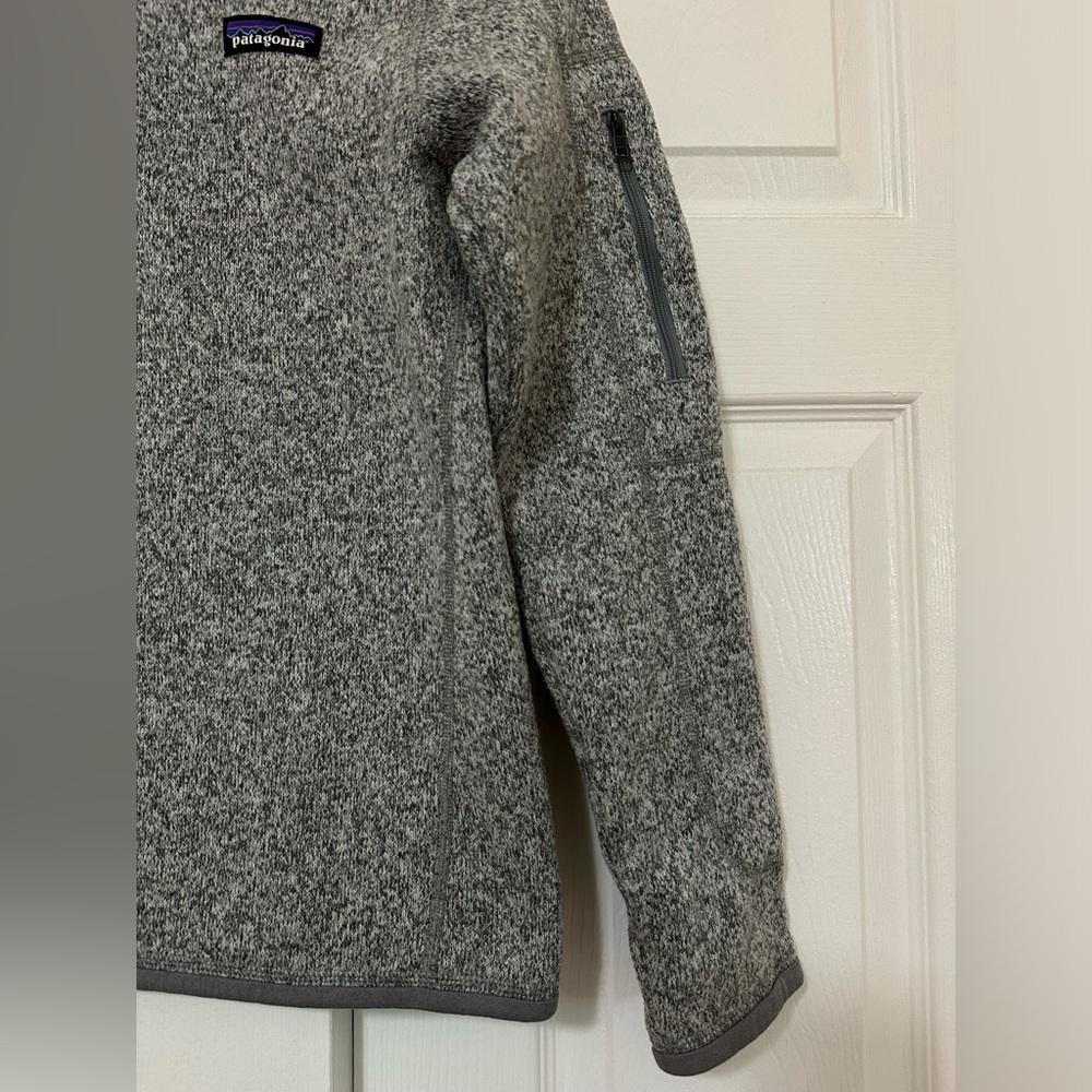 Patagonia Grey Better Sweater Quarter Zip Fleece, Small - Picture 5 of 7